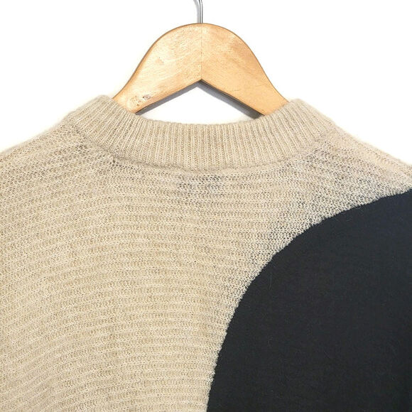 And Other Stories Yin Yang Colorblock Alpaca Wool Crew Neck Sweater Size XS - Picture 10 of 16